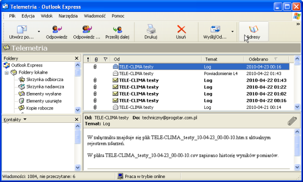 Przesyanie logw s SMS-4 przez e-mail